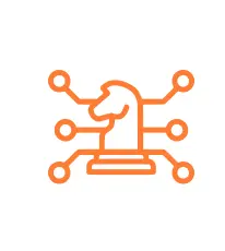 Chess piece symbolizing digital strategy.